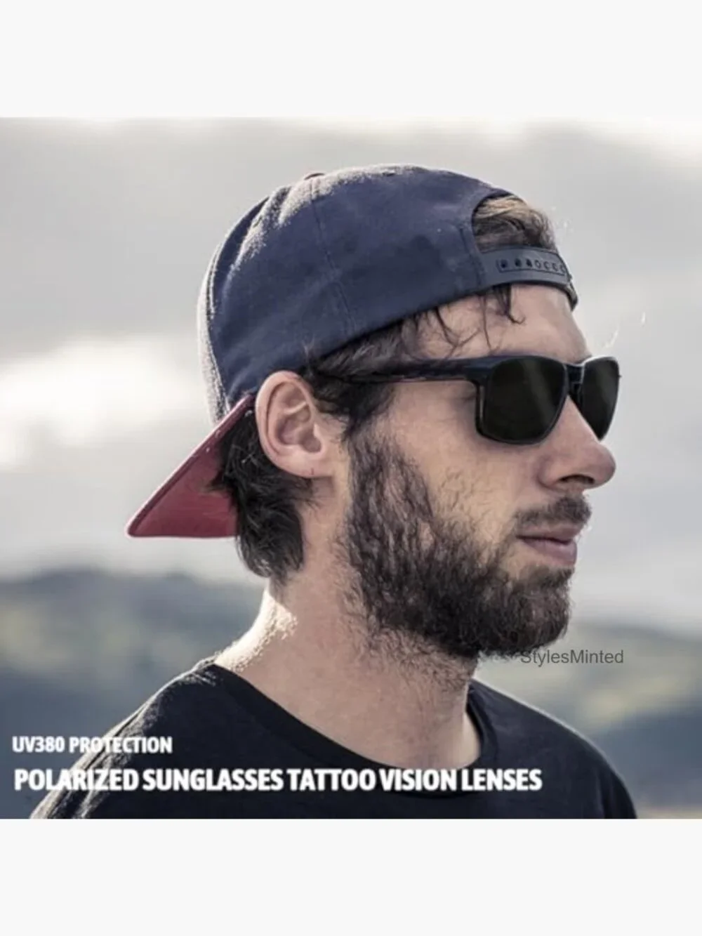 Polarized Tattoo Sunglasses with Extra Frame UV380 Lens Clarity